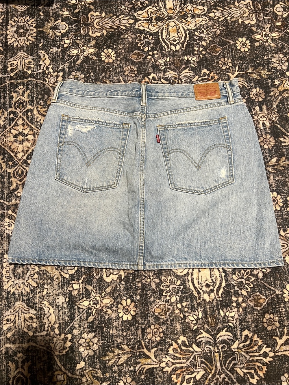 Levi Strauss Light Wash Denim Mini Skirt - Picture 2 of 4